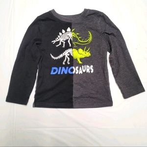 Garanimals Black Long Sleeve Dinosaur Print T-shirt (5T/NP5)